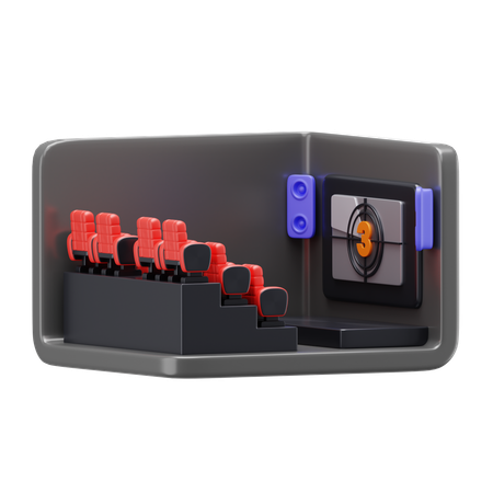 Salle de cinéma  3D Icon