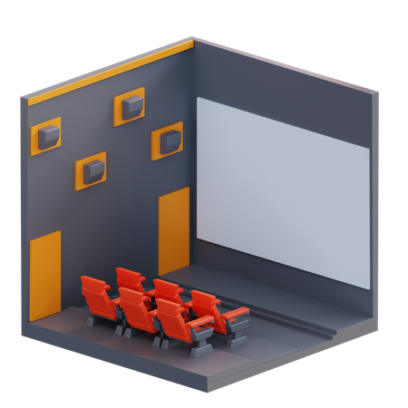 Salle de cinéma  3D Icon