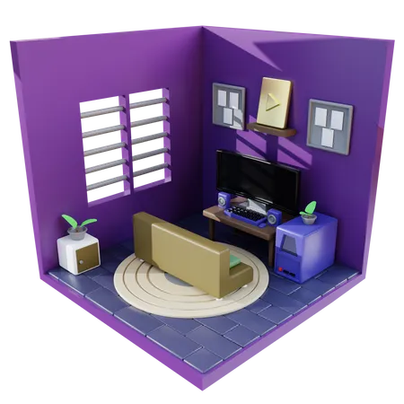 Salle de jeux  3D Icon