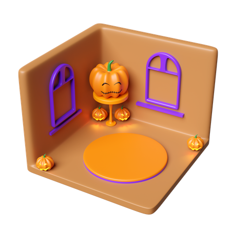 Salle d'Halloween  3D Icon