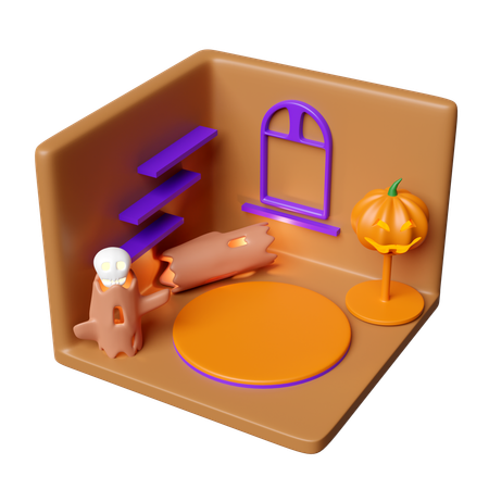 Salle d'Halloween  3D Icon