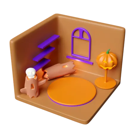 Salle d'Halloween  3D Icon