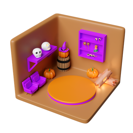 Salle d'Halloween  3D Icon