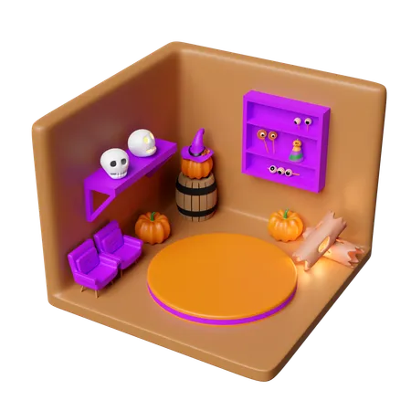 Salle d'Halloween  3D Icon