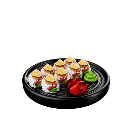 Sushi de salmão  3D Icon