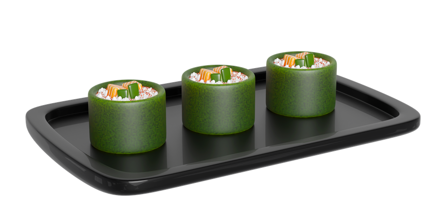 Sushi de onigiri de salmão  3D Icon