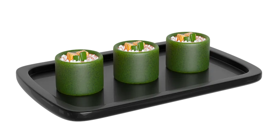 Sushi de onigiri de salmão  3D Icon