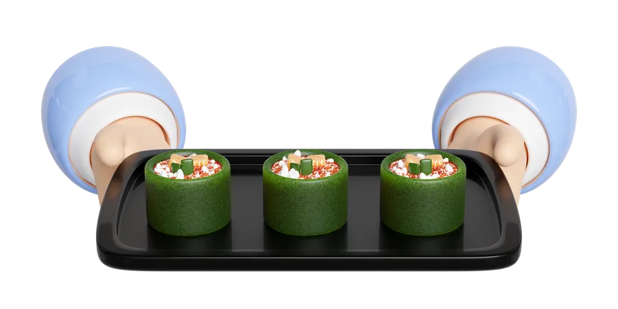 Sushi de onigiri de salmão  3D Icon