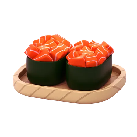 Salmon Gunkan  3D Icon