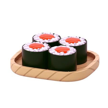 Salmon Hosomaki  3D Icon