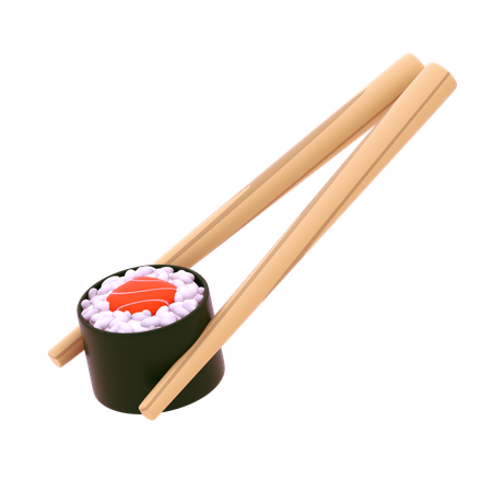 Hosomaki De Salmón En Palillo  3D Icon