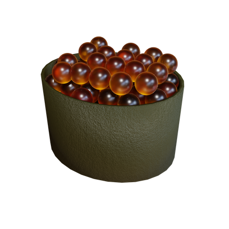 Salmon Roe Sushi  3D Icon