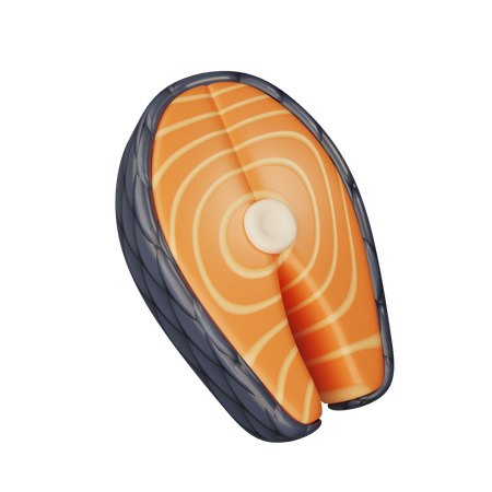 Salmon Slice  3D Icon