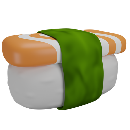 Salmon Sushi 3D Illustration