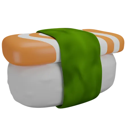 Salmon Sushi 3D Illustration