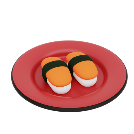Salmon Sushi 3D Icon