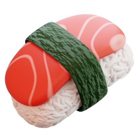 Salmon Sushi With Chopsticks  3D Icon
