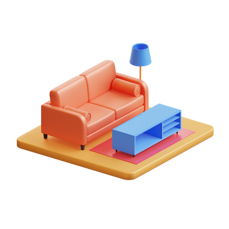 Salón  3D Icon