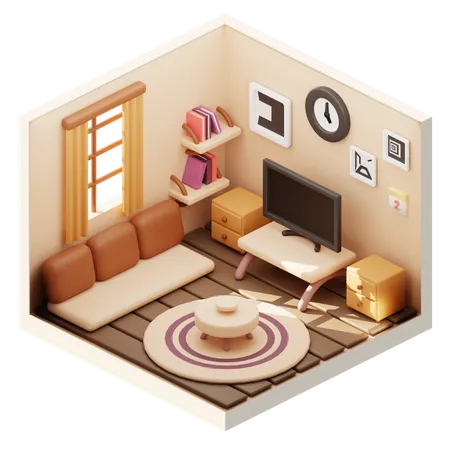 Sala de estar  3D Icon