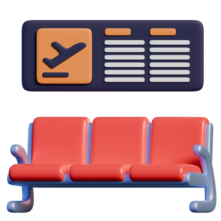 Salon d'aéroport  3D Icon