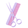 scissor and comb symbol