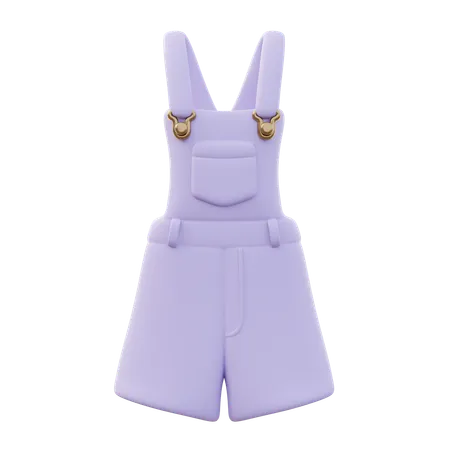 Salopette short femme  3D Icon