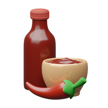 Salsa picante  3D Icon