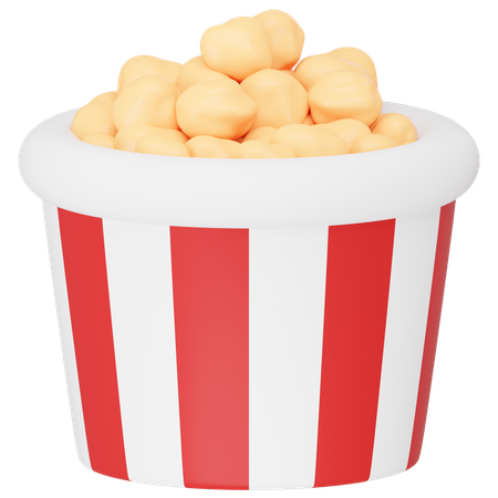 Salt Popcorn  3D Icon