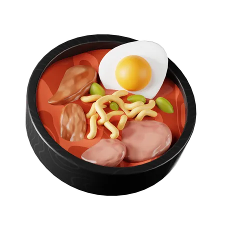 Salt Ramen Japanese Food  3D Icon