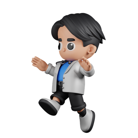 Doctor saltando  3D Illustration