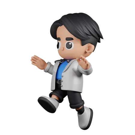 Doctor saltando  3D Illustration