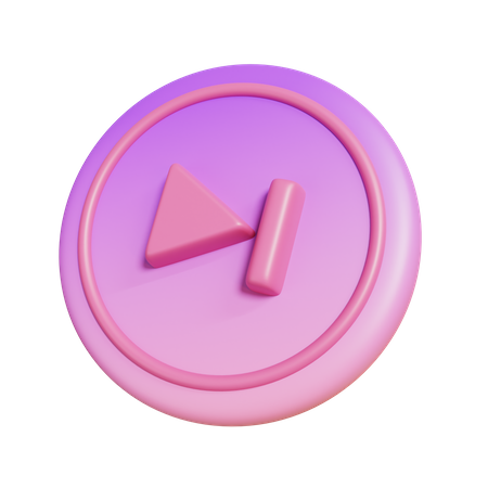 Saltar para finalizar el siguiente botón del reproductor de música  3D Icon