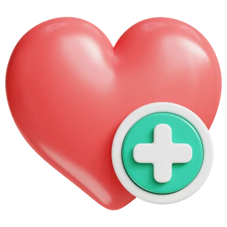 La salud del corazón  3D Icon