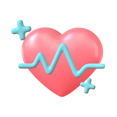 La salud del corazón  3D Icon