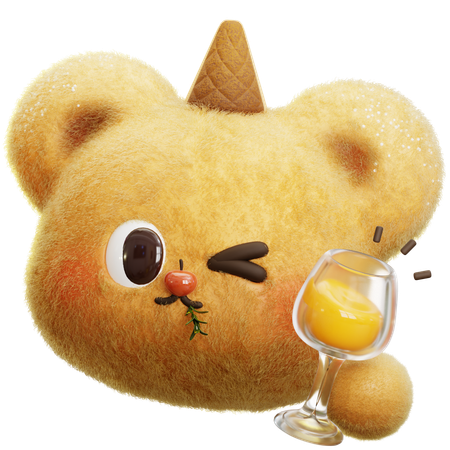 Salud oso  3D Icon