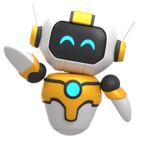 Saluda robot  3D Icon