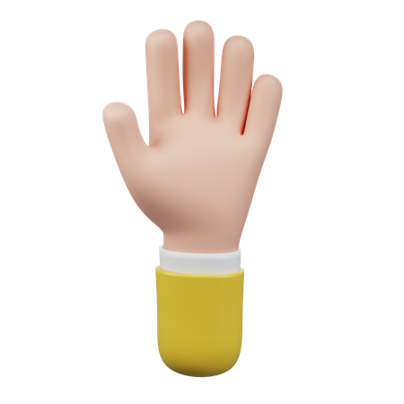 Saludar gesto con la mano  3D Icon