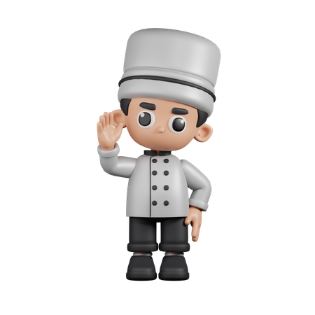 Saludo del chef  3D Illustration
