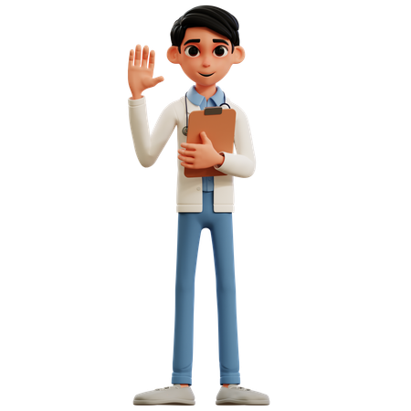 Saludo medico  3D Illustration