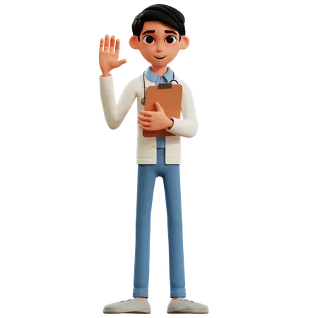 Saludo medico  3D Illustration