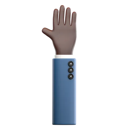 Gesto de saludo con la mano  3D Icon