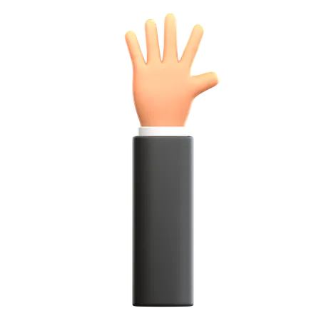 Gesto de saludo con la mano  3D Icon