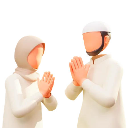 Saludos musulmanes en Ramadán  3D Illustration