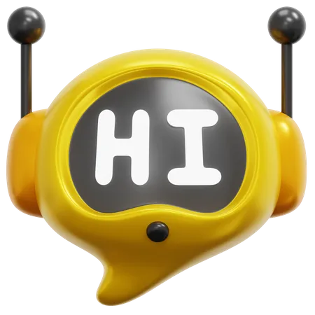 Salut Chat Bot  3D Icon