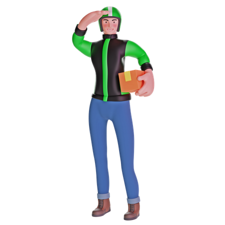 Salut du livreur  3D Icon