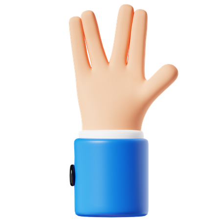 Salut vulcain  3D Icon