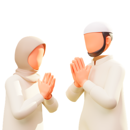 Salutations musulmanes pour le Ramadan  3D Illustration