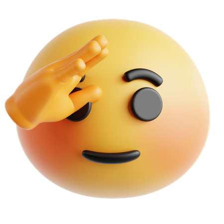 Salute Emoji  3D Icon
