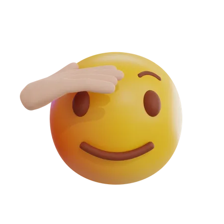 Saluting Emoji 3D Icon