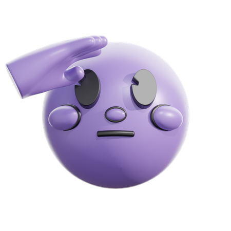 Saluting face  3D Icon